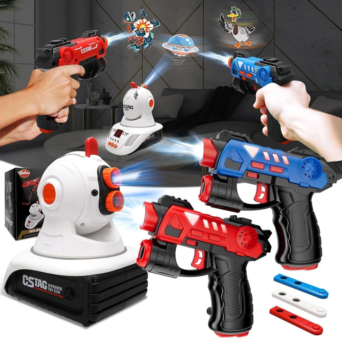 Projector Shooting Game - Interactive Arcade Toy with Duck, Dinosaur & UFO Modes