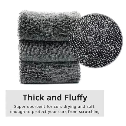 1200GSM Microfiber Twist Car Wash Towel - Scratch-Free Cleaning