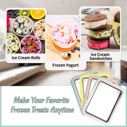 Ice Cream Maker Pan - DIY Rolled Ice Cream & Frozen Yogurt Tool