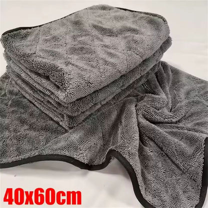 1200GSM Microfiber Twist Car Wash Towel - Scratch-Free Cleaning