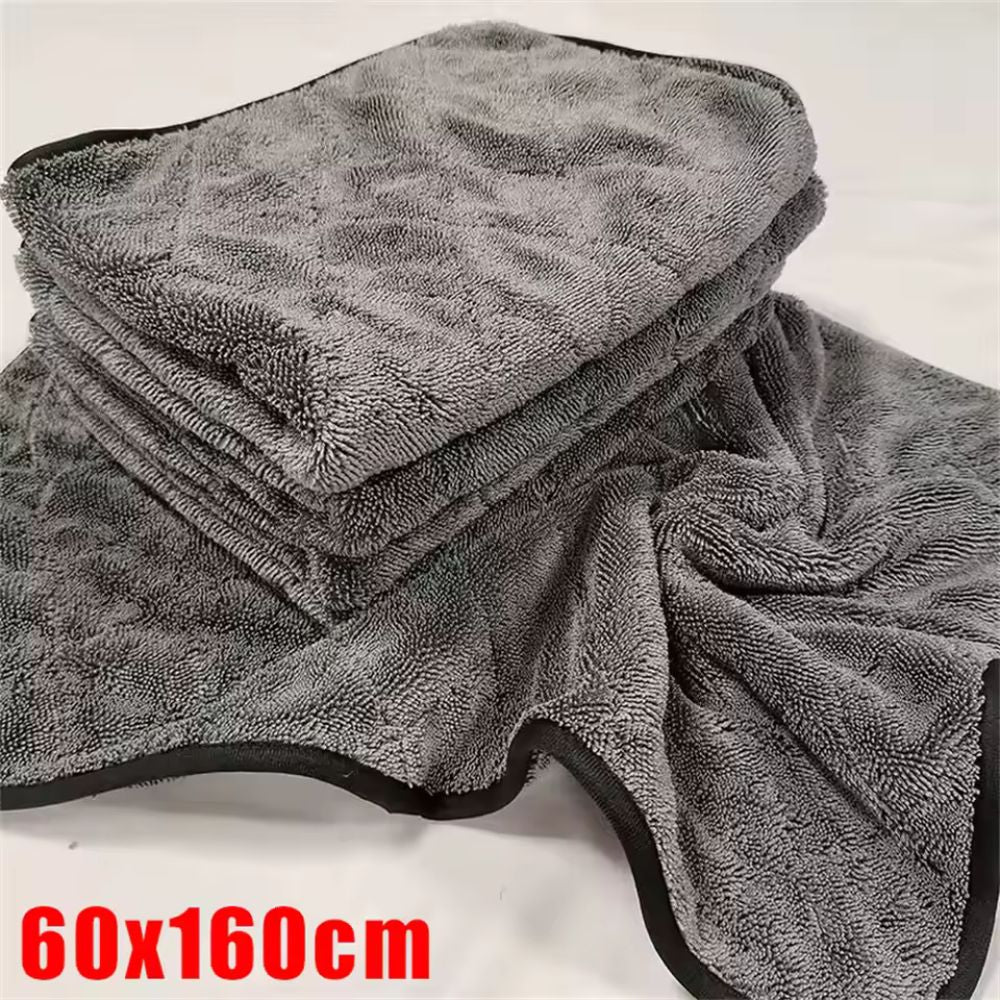 1200GSM Microfiber Twist Car Wash Towel - Scratch-Free Cleaning